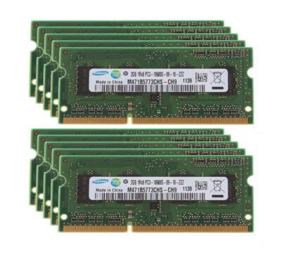 Samsung DDR3 20 GB RAM 10pcs 2 GB 1RX8 1333MHz PC3 10600S SODIMM Laptop Memory - Image 1 of 4