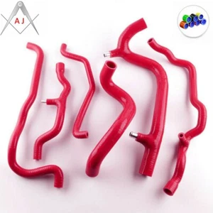 Red Silicone Radiator Coolant Hoses Kit Fit For Renault 00-06 Clio 172 &182 Cup - Picture 1 of 3