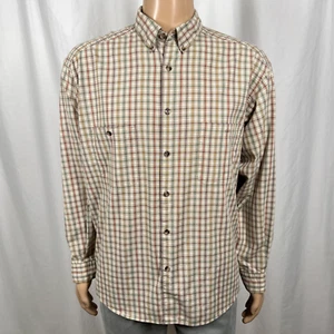 Vintage Claiborne Herren XL beige/bunt kariert Langarm Hemd mit Knopfleiste - Bild 1 von 7
