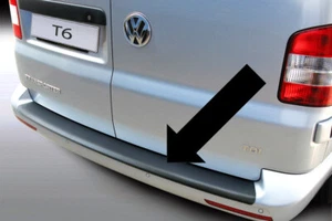 Protección de borde de carga negro liso para VW T6 y T6.1 VI con puertas traseras batientes 2015- - Imagen 1 de 3