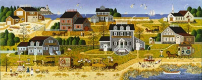 Charles WYSOCKI " Salty Witch Bay 24x60 " Limited Museum Edition Canvas ART USA - Imagem 1 de 4