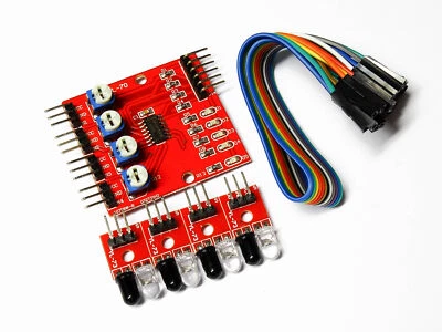 4 Kanal IR Hindernis Kollision Infrarot Track Sensor 1mm - 60cm 4CH 5V Arduino - Bild 1 von 4