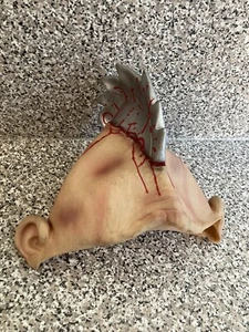 Halloween Scary Mask Head Only Mask Bald Head With Saw Embedded Rubber Mask - Picture 1 of 7