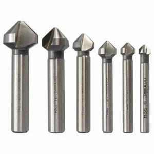 3 Flutes 90 Degree HSS Chamfer Cutter Bit Chamfering Countersink Drill Bits AO - Picture 1 of 18