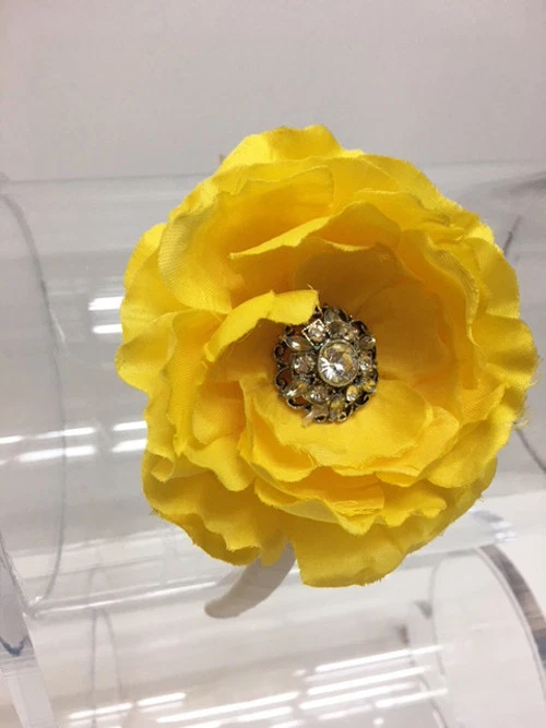 NEW Bella Reese Boutique Infant Toddler GIRL'S Large YELLOW FLOWER HEADBAND - Image 1 of 1