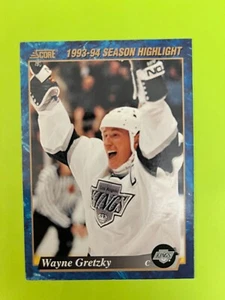 1993-94 Score Highlight card #662 Wayne Gretzky Los Angeles Kings Goal 802 NrMt - Picture 1 of 2