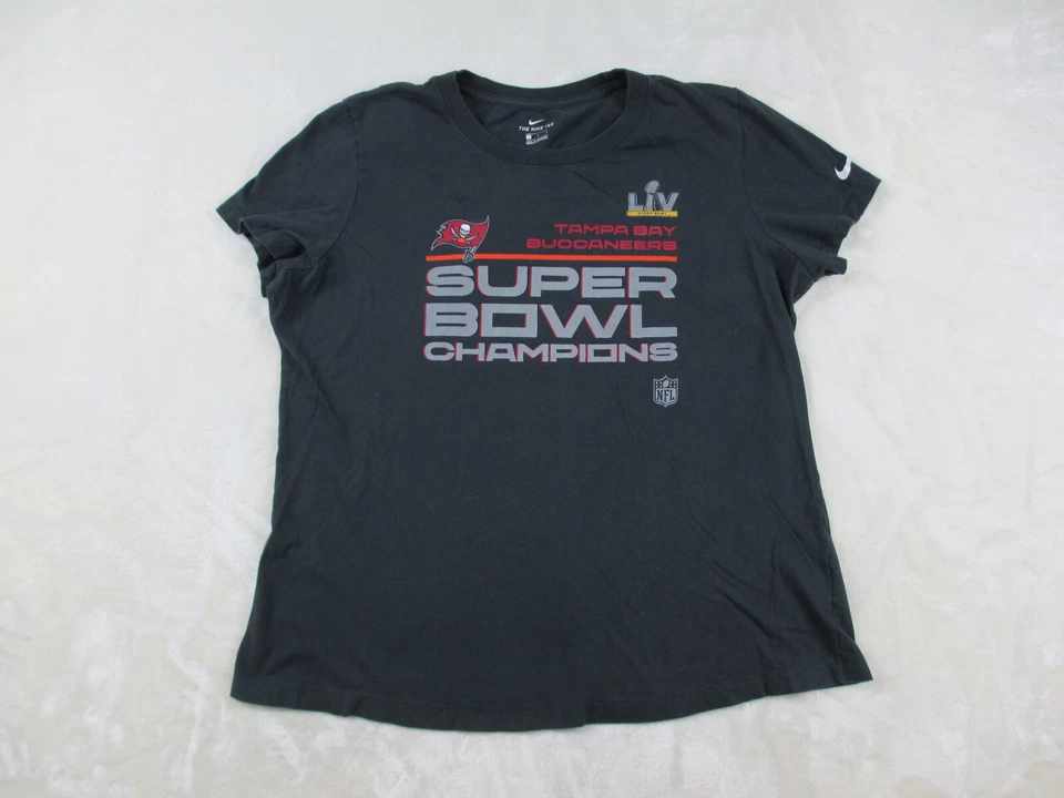Tampa Bay Buccaneers Shirt Womens Large Gray Nike Football Super Bowl NFL Ladies - Image 1 of 4