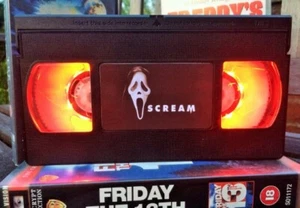 Scream Scary Movie Desk Lamp, Horror Movie, VHS, Bed Light, Present, Gift, TV - Picture 1 of 12