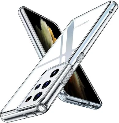 CLEAR Case For Samsung S21 S22 S20 Ultra 5G Full Body Shockproof 360 Phone Cover - Image 1 of 4