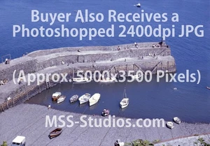 Clovelly Harbour 1968 Dia - 2400dpi JPG + Original 220/70mm Film - Bild 1 von 5