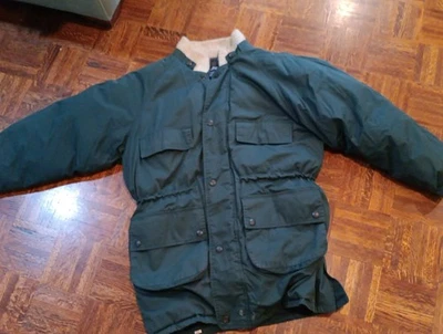 Nautical Field Jacket Green Size L/G Made In Taiwan Plaid Navy Interior - Image 1 of 3