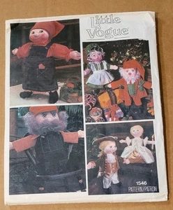Little Vogue Schnittmuster 1546 für Puppen und Kleidung Vintage 80er ungeschnitten - Bild 1 von 9