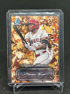 2024 Bowman Draft Sapphire Christian Moore Sapphire Selections Gold /50 Angels - Picture 1 of 2