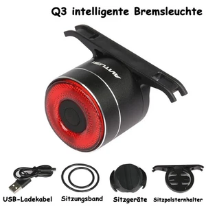 Intelligente Bremse-Induktion Heckleuchte Mountainbike Licht USBAufladen Fahrrad - Bild 1 von 18