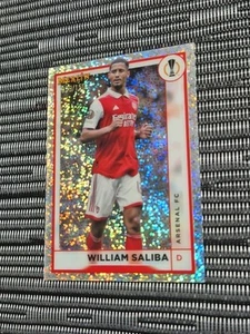 2022-23 Topps Merlin Chrome UEFA William Saliba Speckle Refractor /150 Arsenal  - Bild 1 von 3