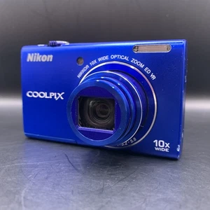 Cámara digital compacta Nikon COOLPIX S6200 azul 16,0 MP excelente de Japón - Imagen 1 de 22