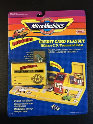 Vintage GALOOB MICRO MACHINES - Drivers License Credit Card Playset MOC NEW - Immagine 1 di 2