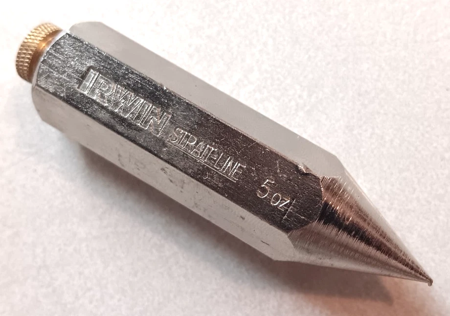 GENUINE IRWIN STRAIT-LINE HEXAGON PLUMB BOB 5 OZ. - Image 1 of 3
