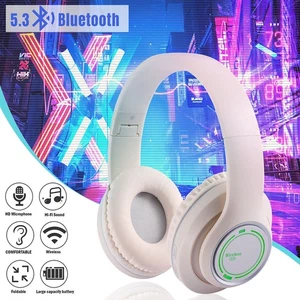Bluetooth 5.3 Active Noise Canceling Wireless Headphones Over-Ear Headsets - Picture 1 of 17