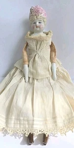 Muñeca antigua de 12" con cabeza de hombro de porcelana bisque, Hertwig 1900 - Imagen 1 de 19