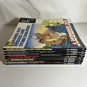 A Doonesbury Book by G.B. Trudeau, Comic Strip Books - Lot of 8, Paperback - Picture 1 of 3