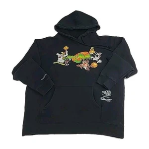 Space Jam X 25th Anniversary Mitchell & Ness Black Hoodie - Sz L - Picture 1 of 18