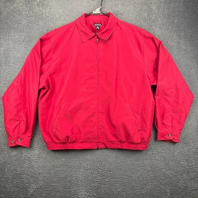 Chaqueta cortavientos de golf Antigua para hombre roja con cremallera completa talla XL Foto 1 de 4