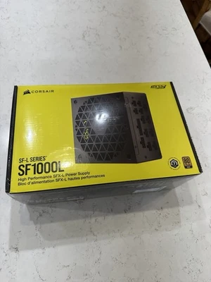 Fuente de alimentación modular Corsair SF1000L bajo ruido, 80 Plus dorado/negro Foto 1 de 2