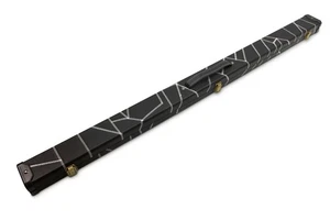 Deluxe 3/4 Snooker cue case with Plastic Ends in Black Stitch - 2 Slots - Picture 1 of 9
