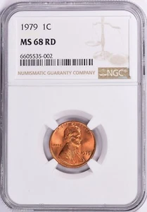 1979 Lincoln Cent NGC MS68 RD Registry Set Worthy - Picture 1 of 3