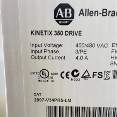 2097-V34PR5-LM /A Kinetix 350 Servo Driver New Factory Sealed AB 2097-V34PR5-LM - Photo 1/2