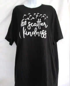 Bella Canvas Damen Größe 2XL Pusteblumen "Scatter Kindness" Kurzarm schwarz - Bild 1 von 9