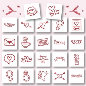 22 Valentine Doodles Embroidery Design [Download Version] - Picture 1 of 1