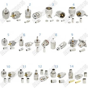 1x Conector macho hembra UHF PL259 SO239 RG316 RG174 RG58 LMR240 RG5 RG8 LMR400 - Imagen 1 de 15