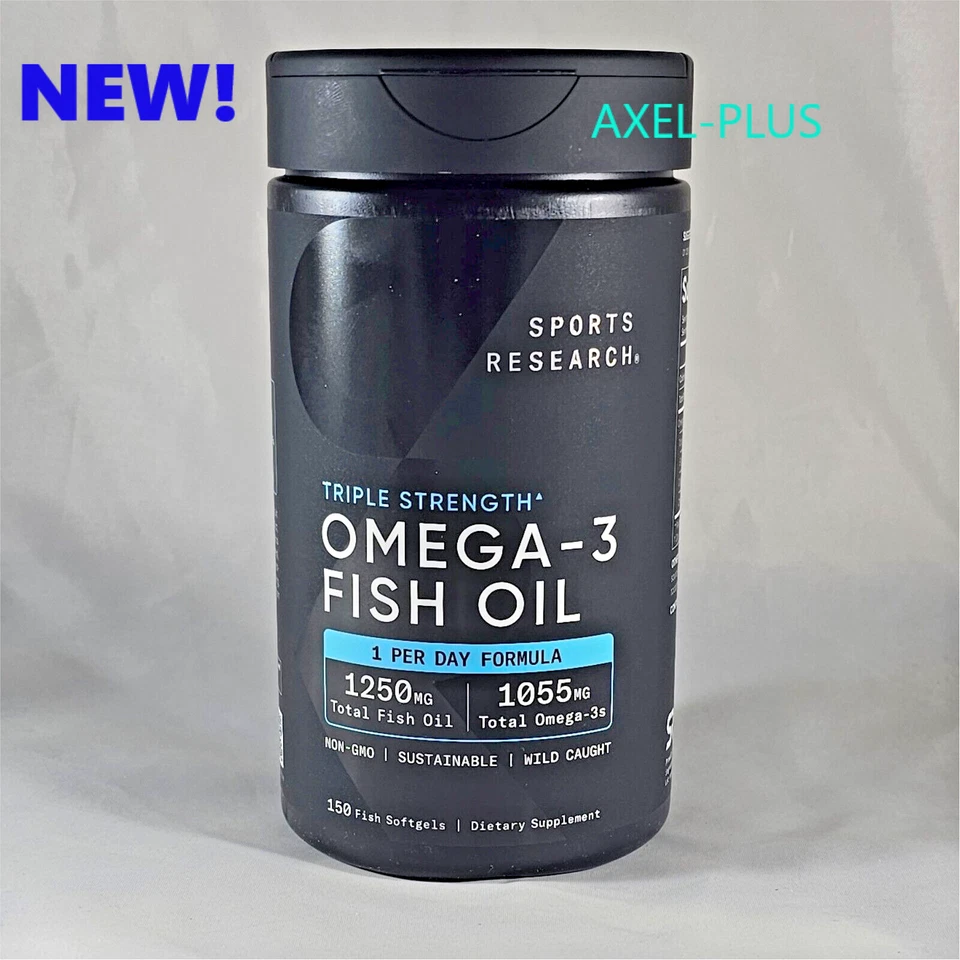 Sports Research Omega-3 Fish Oil Triple Strength 150 Softgels - FG383