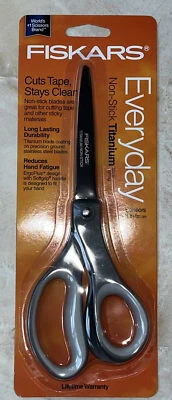 Fiskars Non-Stick Stainless Steel Titanium 8 in Scissors NEW - Image 1 of 2