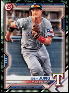 2021 Bowman #BP-38 Josh Jung Prospects Camo Texas Rangers - Picture 1 of 2