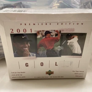 2001 Oberdeck Golfbox... Tiger Woods RC! Werkseitig versiegelte Box. - Bild 1 von 4
