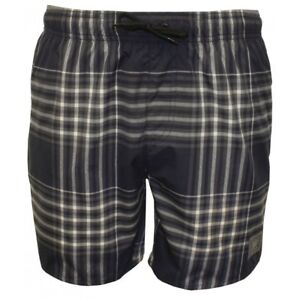 Speedo Yarn Dyed Check Leisure 18" Men's Swim Shorts, Charcoal/Navy
