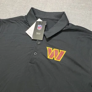 Nike Dri-Fit Mens XL NFL Washington Commanders Black Franchise Polo New - Picture 1 of 9