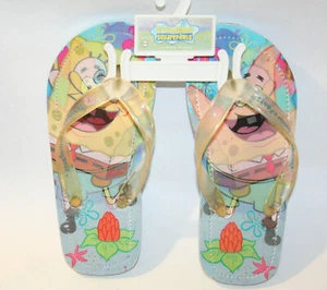 Spongebob Squarepants Patrick Holographic FLIP FLOPS 12/13 Nickelodeon Girls NWT - Picture 1 of 3