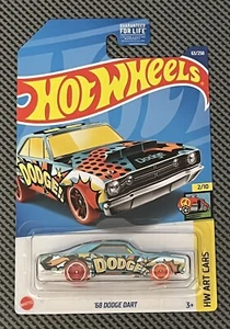 2022 Mattel Hot Wheels Kroger Exclusive HW Art Cars 2/10 '68 Dodge Dart Aqua - Picture 1 of 3