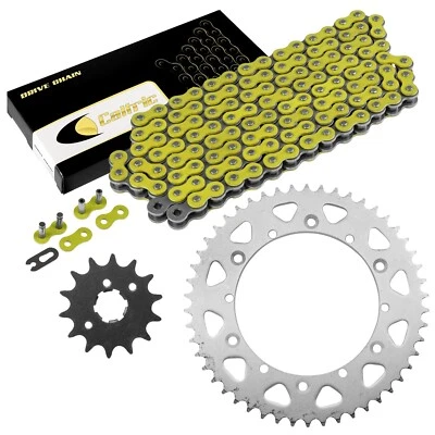 Celox Drive Chain & Sprockets Kit for Yamaha IT250 YZ250 YZ465 YZ490 Yellow Foto 1 de 4