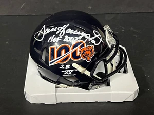 Minicasco Beckett del 100 aniversario firmado automáticamente por Dan Hampton Bears Salón de la fama 2002. - Imagen 1 de 2