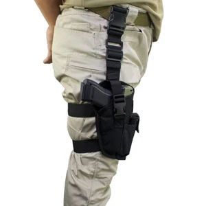Right Hand Drop Leg Thigh Pistol Holster Adjustable&Magazine Pouch Choose Model - Picture 1 of 8