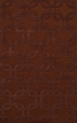 Red Transitional Hand Hooked Rectangles Rounded Squares Area Rug Geometric DV7 - Image 1 of 2