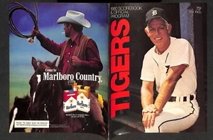 1980 SEATTLE MARINERS @ DETROIT TIGERS SCORECARD & PROGRAM UNSCORED, SPARKY CVR - Picture 1 of 2