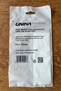 Unika Heat Reflective Aluminium Tape for Worktops 3mx50mm NEW - Picture 1 of 2