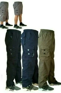 Nuevos pantalones cortos de trabajo de combate de carga ligeros elásticos 3 en 1 para hombre - Imagen 1 de 7