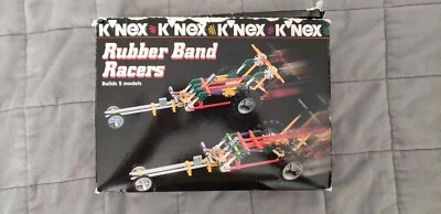 K'NEX Rubber Band Racers 12002 Build 2 Action-Packed Race Cars STEM Learning Fun - Image 1 of 3